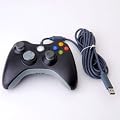 VIDEO GAMES ACCESSORY USB WIRED CONTROLLER JOYPAD GAMEPAD FOR MICROSOFT XBOX 360 PC WINDOWS BLACK NEW