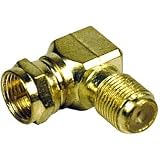 RG59 Gold-Plated F Connector Right-Angle Adapter