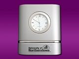 University of Northern Iowa - Two-toned Desk Clock - Laser Engraved