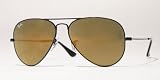 Review   / RAY BAN 3025 LARGE METAL 002/39 BLACK GOLD MIRROR LENS AVIATOR SUNGLASSES