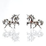 Little Sterling Silver Unicorn Earrings, #11273