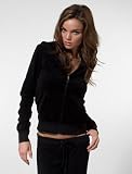 Juicy Couture Velour Basic Hoodie Tracksuit - Petite Black