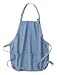 NEW Port Authority - Medium Length Apron with Pouch Pockets Washed Denim-OSFA
