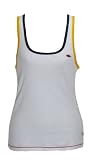 Hue Ribbed Tank Top w/ Fish Embroidery White Small