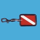 Dive Flag Luggage Tag with Clip