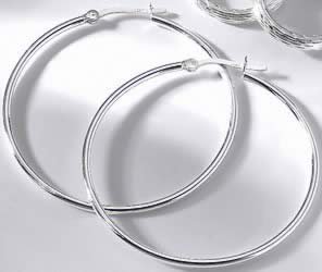 Signature Tarnish Free Large Hoops STERLING SILVER