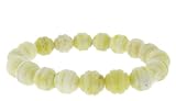 Carved Bead 10mm Bracelet - Pineapple Jasper