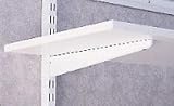 Solid Melamine Shelf Bracket- 14.5 Inch White