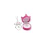 Pink Princess Pendant Necklace in Tiara Crown Shaped Gift Box