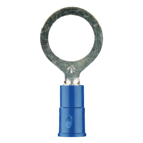 Install Bay 3M Ring Terminal Connector Vinyl 16/14 Gauge 3/8-Inch - 100 Pack (Blue)