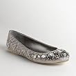 Coach Denisse Lurex Canvas Rhinestone Flat Silver Slipon Shoes 10