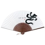 扇子/岡本肇 新水墨扇子　歩・木玉付/5641/7.5寸/35間/手貼/収納用文化箱付き