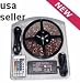 24 colors 16.4Ft / 5meters 5050 RGB Waterproof LED Strips with 24 key remote Controller and Power Supply (Completed SET)