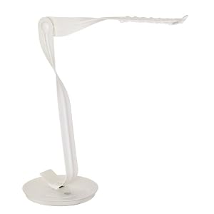 Adjustable White Leaf LED Desk Lamp
