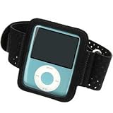 yooZoo Lightweight Adjustable Workout Armband for Apple iPod nano 3G - Midnight Black