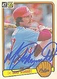 Mike Schmidt, Philadelphia Phillies, 1983 Donruss Autographed Card