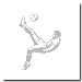 Sudden Shadows Soccer Flip Kick Wall Sticker Set - 36x42
