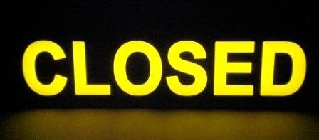 Mystiglo LED Closed Sign