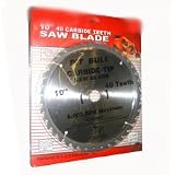 10 40 Tooth Carbide Tipped Saw Blade from 10" Table Saw Blades