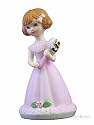 Enesco Growing Up Birthday Girls Age 5 Brunette Figurine
