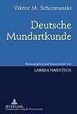 Produkt-Bild: Deutsche Mundartkunde: Vergleichende Laut- und Formenlehre der deutschen Mundarten