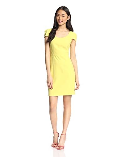 4.collective Women’s Solid Crepe Capsleeve Dress