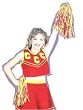 COLOR CHOICES - Cheerleader Costume Pom-Poms - Great Adult Cheerleader Costume Accessory!