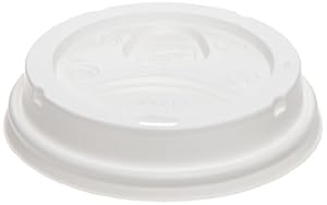 Dixie D9542 Dome Lid for 10-16 oz PerfecTouch Cups and 12-20 oz Paper Hot Cups, White (10 Packs of 100)