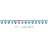 Amscan Disney Ariel Birthday Celebration Party Jumbo Add An Age Customizable Letter Banner, 10 1/2', Blue/Pink