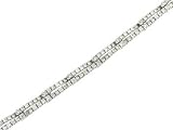 Ladies Pave Diamond Bar Link Bracelet Diamond 3.45cttw