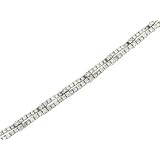 2 Row Diamond Over-Lapping Bar Link Bracelet 3.45cttw