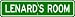 LENARD ROOM SIGN - Personalized Gift Boy or Girl, Aluminum
