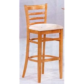 Click here to buy Maple Finish Wood Bar Stool Stools with Cushion Seat (Set of 2) by visiondecor Furniture.