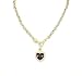 Poshlocket - Jane Heart Stone Necklace in Purple