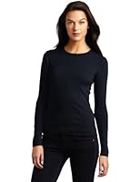 Three Dots Women's Long-Sleeve Crew-Neck T-Shirt