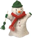Felted Snowman Hand Puppet - Fair Trade & Handmade