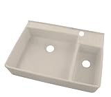 Belle Foret BFF5KITBI Apron Front Fireclay Kitchen Sink, Bisque