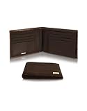 Gianfranco Ferre Brown Croco Stamped Leather Billfold ID Wallet