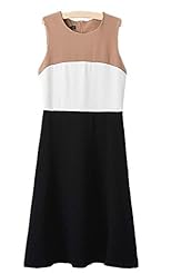 Polyester Above the Knee Illusion Sleeveless Bodycon Dress 