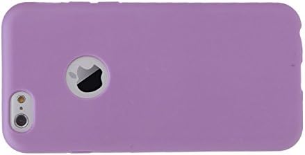 iPhone6 cases Mikul (TM) TPU Cover Case with Built-in Screen Protector Scratch-Resistant Cover Case TPU Protection Shock Absorbent Case For iPhone 6 Purple