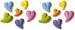 Heart Cakes, Cupcakes, Cookies - Tear Drop Heart Shaped Edible Hard Sugar Decorations (12 pcs)
