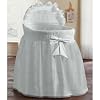 Embossed Damask Creation Bassinet Liner/Skirt & Hood - Color Ecru - Size 16x32