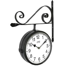 Double-Sided Black Wall Clock