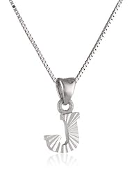 14k White Gold Initial Pendant Necklace, 18"