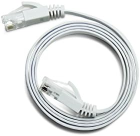 PiperCables FLAT CAT6 Snagless Network Ethernet Patch Cable - 6 Feet - 6 Pack (White)