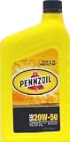 Pennzoil Motor Oil, 20W-50 1 Qt (12 pack)