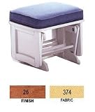 Glider Ottoman - Pecan Finish/Hampton Buttercup Fabric