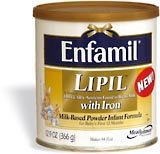 Enfamil Lipil Milk-Based Formula With Iron, Powder - 12.9 Oz / Can, 6 Cans
