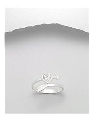 Heart CZ Ring In 92.5 Sterling Silver