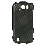 HTC MyTouch 4G Slide Rubberized Hard Case Cover - Smoke Diagonal Check